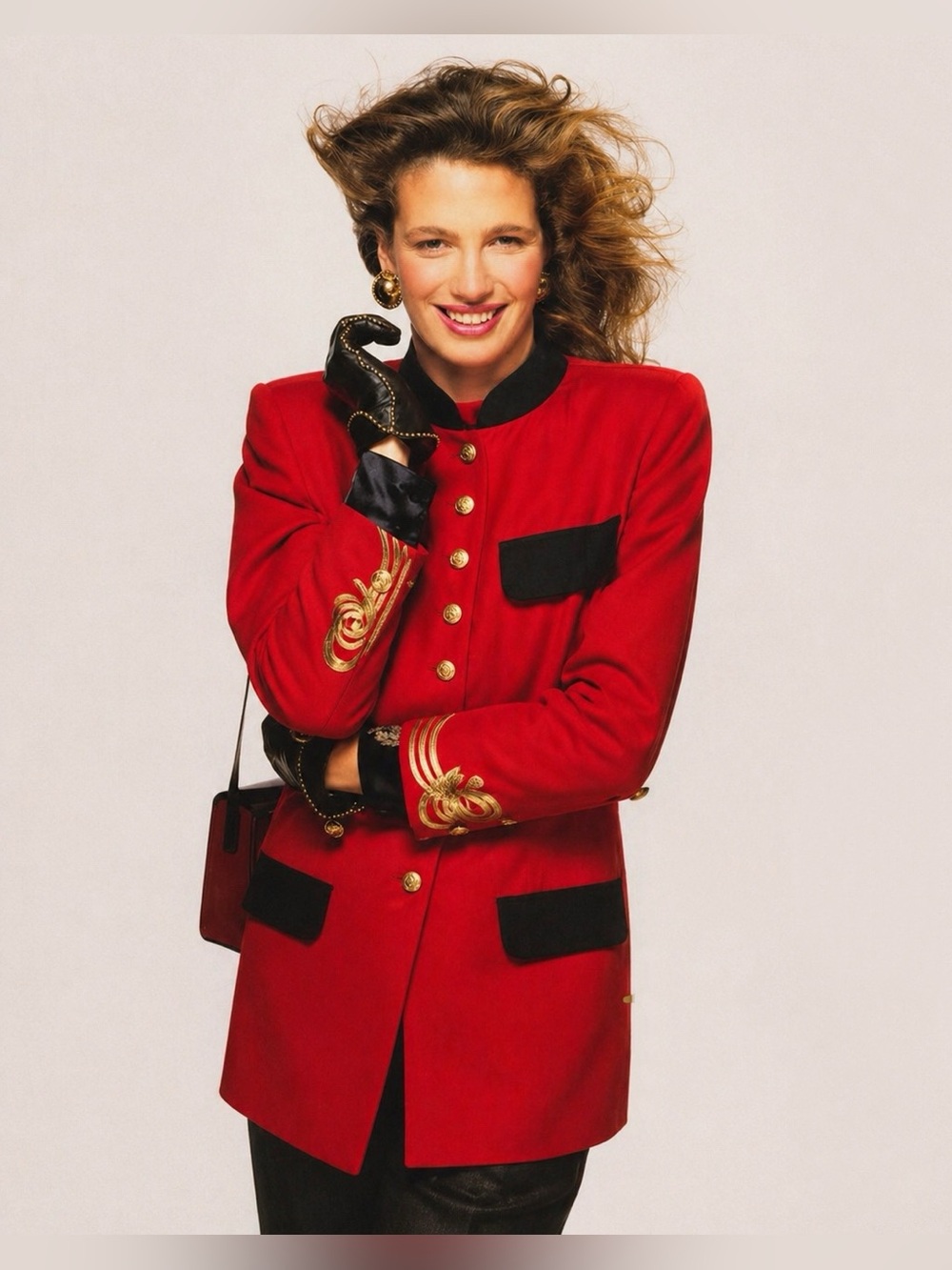 Vintage SOPHISTICATE Red Military Style Blazer |